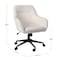 Martha Stewart Rayna Upholstered Office Chair in White/Oil Rubbed Bronze CH-220921-6-WH-BK-MS - alternate 8